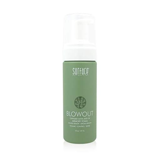 SURFACE Hair Blowout Memory Foam Hair Mousse for Men and Women, 5 fl oz - Lightweight Volume Mousses and Hair Protectant with Babassu Oil - Premium Blowout Products for Hair