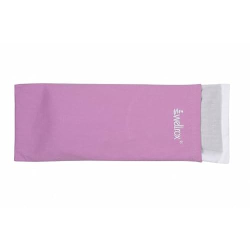 Wellrox Weighted Eye Pillow - Flaxseeds & Lavender Eye Pillow Weighted for Restorative Yoga, Meditation & Stress Relief (Lavender, Scented)