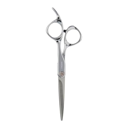 Fromm Professional Explore 5.75" Hair Cutting Shears for Wet and Dry Hair, Polished Silver Japanese Steel Scissors with Beveled Blade