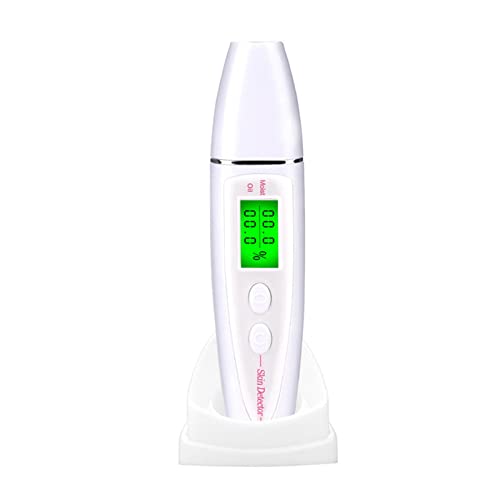 Skin Analyzer Skin Moisture Analyzer Moisture Meter Skin Care Water Oil Tester Detector Portable for Women Digital Skin Analyzer, White