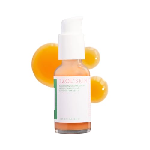 TZOL¡¯SKIN - Caribbean Dream Serum - CC Serum - Vitamin C & Hyaluronic Acid - Citrus Stem Cells - Hydrating - For Dark Spots - Evens Skin Tone - No Paraben, Silicones & Sulfates - Vegan - Cruelty Free
