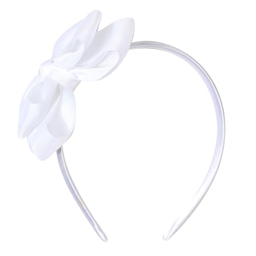Double-Layered Cute Bow Headbands for Girls & Toddlers ? Multicolor, Stylish & Comfortable£¨White£©