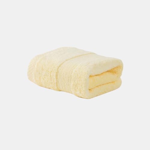 1 Piece Ultra Soft Washcloths Towels( 13x13 "), 100% Cotton Face Cloths, Highly Absorbent, Fade Resistant, Multi-Purpose Wash Cloths & Hand Towels, Face towels for Bathroom, Hotel, Spa, and Gym-Yellow
