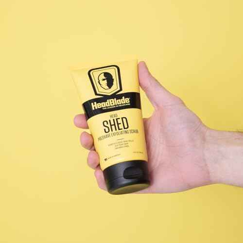 HeadBlade HeadShed Men's Exfoliating Scrub - 5 oz - Face Wash & Cleanser - Removes Dead Skin and Preps for Great Shave