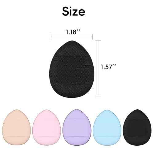 30 Pcs Mini Powder Puff & mini makeup sponge Set£¬with Storage Box - setting powder puff, Dual-Use (Dry/Wet) for Foundation, Concealer & Eyeshadow - Soft.Finger powder puff&makeup puff£¬ Makeup Sponge