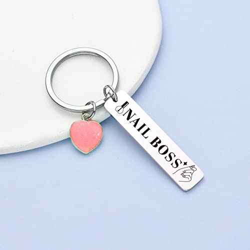 ZNOSVEI Nail Boss Keychain Nail Technician Jewelry Artist Gift Keychain