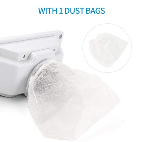 6W Quiet Table Nail Vacuum Cleaner Manicure Pedicure Tool Nail Dust Collector Device with Fan for Professional Nail Salon White(US)