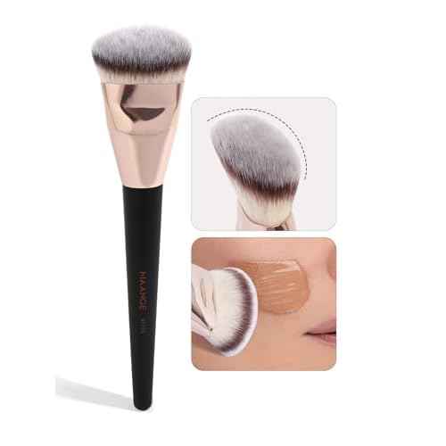 MAANGE Makeup Brushes 4 Pcs Makeup Brush Set for Foundation Concealer Contour Liquid Blending Face Kabuki Makeup Brush Kit (Black Gold)