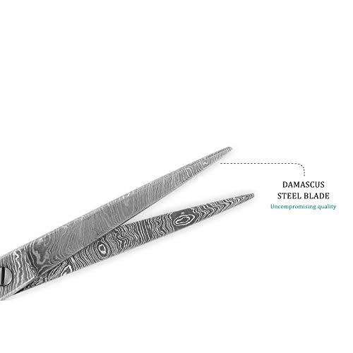 Perkin - Damascus Steel Scissor Professional Hair Cutting Shears Barber Scissor