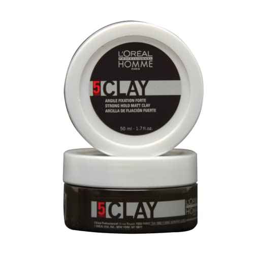 L'Or?al Professionnel Paris Men¡¯s Styling Clay - For All Hair Types, Provides Strong Hold and Matte Finish