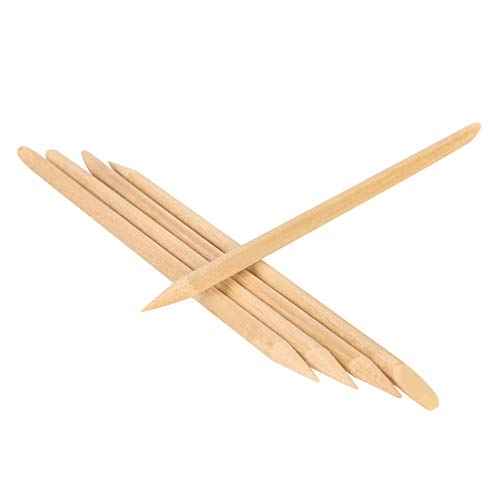 100PCS Orange Sticks for Nails 4.5 Inch - Wooden Cuticle Pusher & Remover Set - Non-Toxic, Skin-Safe - Wood Tools for Manicure & Pedicure - Disposable Set for Home & Salon - Won't Break Easily