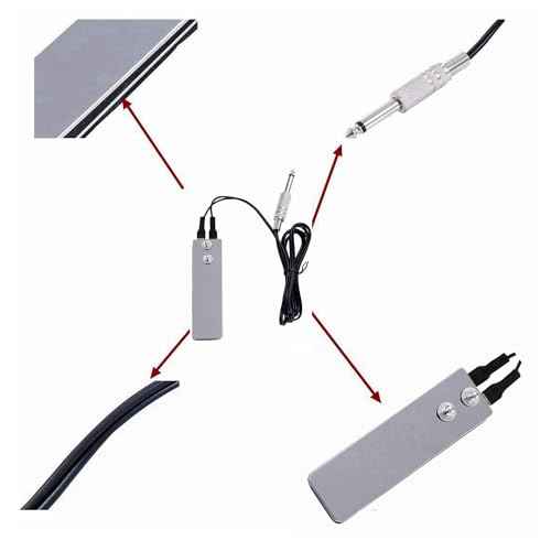 DOWEI Tattoo Foot Pedal Switch, Mini Flat Stainless Steel, Perfect for Tattoo Power Machine Guns Supplies