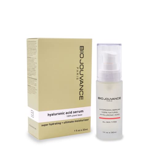 Hyaluronic Acid Serum 1oz / 30ml - Anti-Aging | Hydrating & Moisturizing | Hyaluronic Acid 80% | 100% Plant Base | Daily Facial Skin Care Treatment Regimen | Made in France