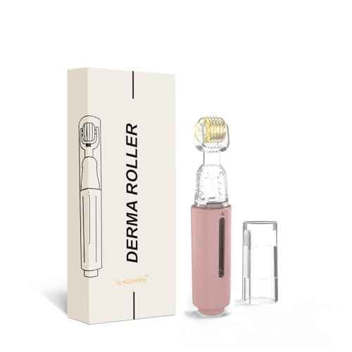 Infusion Derma Roller for Face Scalp Lips At-Home Use | 2-in-1 Titanium Micro-Needles | Compact 0.25mm Microneedling Skin Beauty Tool