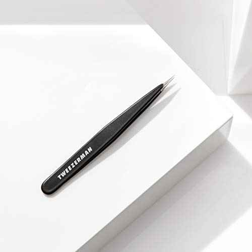 Tweezerman Stainless Steel Point Tweezer - Eyebrow Precision Tweezers, Facial and Ingrown Hair Removal (Midnight Sky)