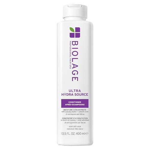 Biolage Ultra Hydra Source Conditioner - Deeply Hydrates and Conditions, Cleanses and Tames Frizz, For Very Dry, Thick, Coarse Hair, Infused with Micro-dosed Cupua?u Butter & Salicylic Acid