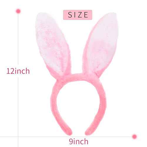 SARATA Rabbit Ears Bunny Hairbands Easter Bunny Ears Headband Plush Hairband Bunny Ears Hair Bands for Kids Girls Party