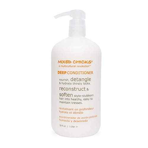 Mixed Chicks Detangling Deep Conditioner - Softens, Moisturizes & Detangles Straight or Curly Hair, 33 fl.oz
