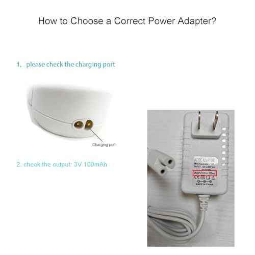 3V Charger Replacement for Waterpik Water Flosser WP360 WP462 WP450 Power Cord Wall Adapter, 5 FT Cable