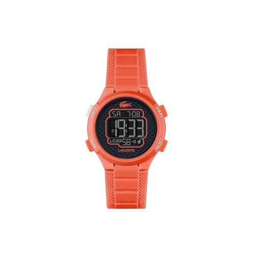 Lacoste LC33 Kids and Teens Digital Watch ? 34mm Case, Digital Display with Day/Date, Alarm, Stopwatch, Countdown Timer and Backlight, Fun and Modern Design