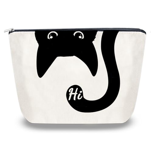 Cat Lover Gifts Black Cats Themed Gift for Lovers Make up Coin Travel Cosmetic Purse Toiletry Bag for Women Cute Small Zipper Pouch for Teens