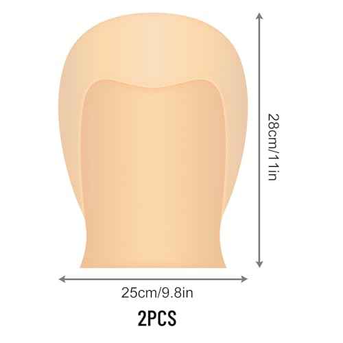 1/2/3/4 Pcs Bald Cap for Halloween Costumes Makeup Latex Bald Wig Caps for Adults Women Halloween Party Cosplay