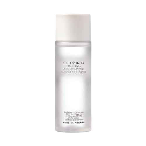 KISS Lash Purify Eye Makeup Remover & False Eyelash Cleanser/Conditioner, Gentle 3-in-1 Formula Removes Lash Glue & Waterproof Makeup, Net Wt. 50 ml (1.69 US fl. oz.)