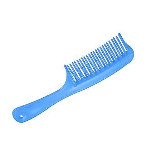 VOCOSTE Detangling Hair Comb, Double Row Tooth Hair Comb Hairdressing Styling Tool for Curly Hair, Blue, 7.87"x1.77"