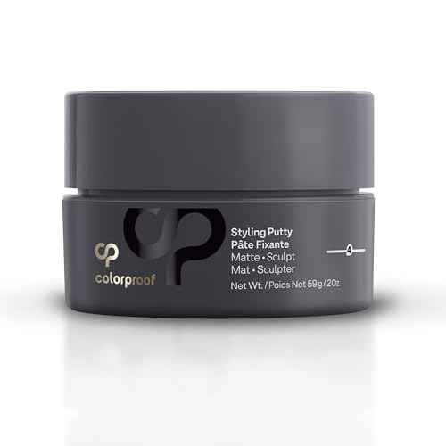 Colorproof Styling Putty 2 Fl. Oz. with Color and Heat Protection, Black Currant, Jasmine & Peach Scent, Firm Hold Hair Putty with Matte Finish
