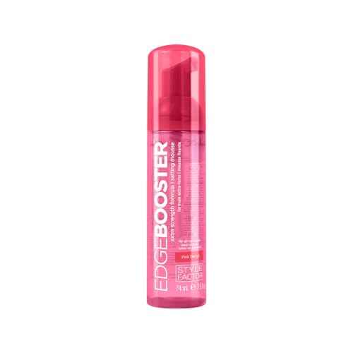 Style Factor EDGE BOOSTER Extra Strength Setting Mousse Travel Size ? Frizz Control, Extra Volume, and Conditioning ? 2.5oz Pink Beryl Mousse for Curly Hair