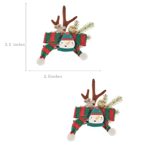 TOECWEGR Christmas Reindeer Antlers Headband Hair Clips Hair Hoop Girl Holiday Beauty Headdress