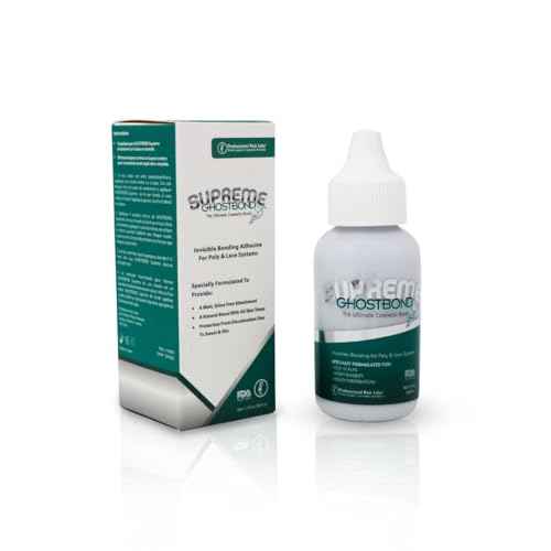 GHOSTBOND Supreme No Shine Poly & Lace Wig Glue - 1.3oz - Extra-Strength Waterproof Adhesive for Poly & Lace Systems - Max Hold for Oily Skin, Humidity & Heat - Invisible Finish, Latex-Free
