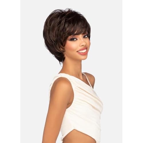 Vivica A. Fox HMB-JAI, Handmade & Hand-tied Wig, Supreme Human Hair Blend, Color 1 Jet Black