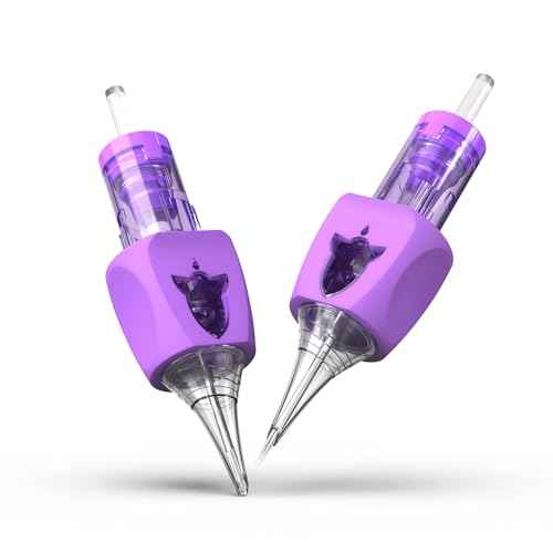 Wormhole Tattoo Needles, 50pcs Mixed Sizes Disposable Finger Ledge Tattoo Cartridge Needles #12 Standard 3RL 5RL 7RL 9RL 11RL Round Liner for Tattoo Machine Tattoo Gun Tattoo Supplies