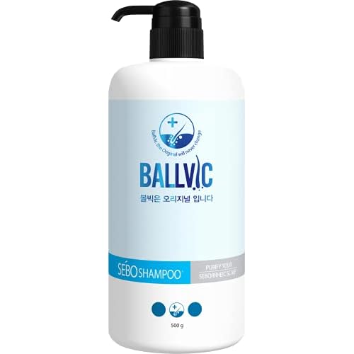 BallVic Sebo Shampoo - Itchy Scalp Trouble Care Dandruff Treatment Hair Loss Shampoo for Seborrheic Dermatitis Eczema Men and Women 2.8 Oz (500g)