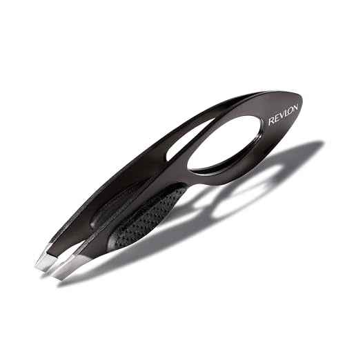 Revlon Comfort and Control Tweezer, Easy to Use Eyebrow Tool with Wide Grip, 1 count
