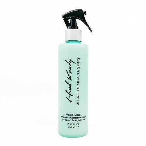 Head Kandy Heat Protectant Spray For Hair | The Third Wheel | Thermal Protection Spray With Amino Keratin | Protects Against Heat Damage, Breakage, Humidity | 13.5 oz