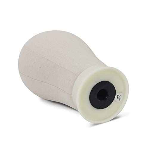 EERYA 21-24 Inch Canvas Block Head Set for Wig Display Making Hair Weave and Styling Mannequin Head with Mount Hole C Stand, Styling Hair Clips, T Needle, C Needles, Thread, Lace Wig Caps (22 Inch)