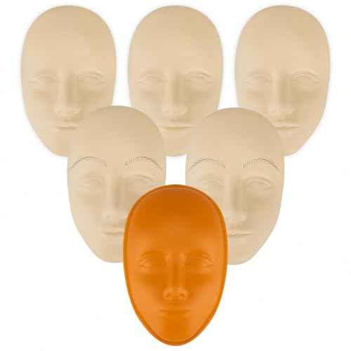 Guapa 5D Nano Eyebrow Practice Head with Stand ? Silicone Face Model for Eyebrow, Eyeliner & Lip Training ? Preprinted Skin for Beginners and Artists