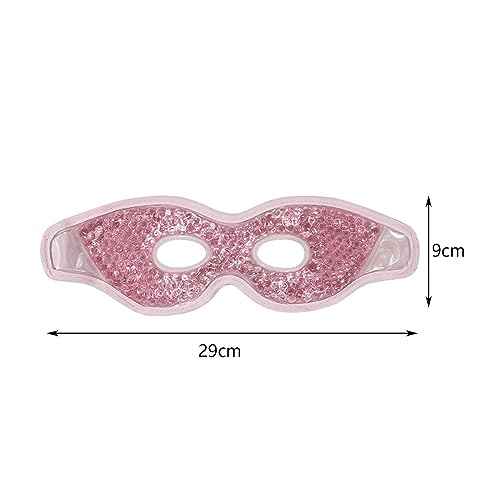 Generic Reusable Gel Eye Mask with Cooling Features, Hot Cold Compress Design for Relaxation and Sleep, Pink