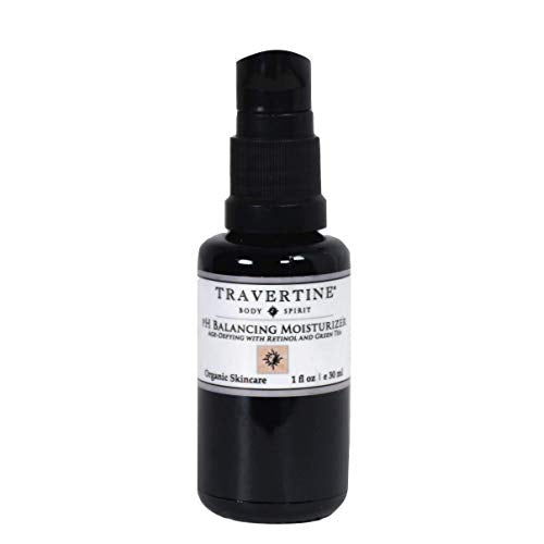 Travertine Spa pH Balancing Moisturizer | Age-Defying with Retinol and Green Tea | Nourishing Facial Lotion | Encourages Collagen Production | for Men and Women