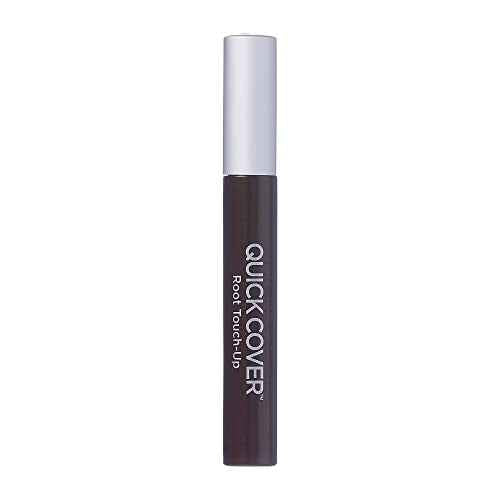 RED by KISS Quick Cover Root Touch Up Rescue (Dark Brown), Mascara Natural Water-Resistant Temporary Gray Concealer Cover Up Brush for Hair Mustache & Beard, Formulated with Jojoba Oil