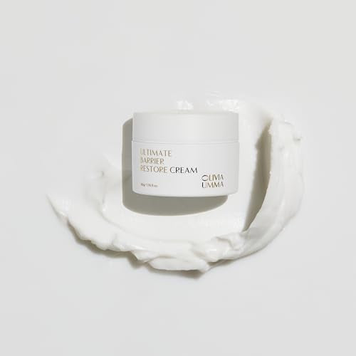 OLIVIAUMMA Ultimate Barrier Restore Cream Korean Skincare - Hydrating Face Moisturizer with Hyaluronic Acid - Anti-Wrinkle, Skin Barrier Repair & Moisture Locking For Dry & Sensitive Skin - 50g