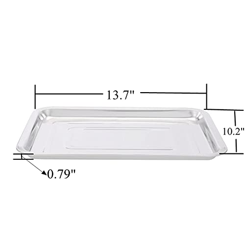 JinYan Generic Tattoo Stainless Steel Tray, 2 Pack, Silver, 13.5 X 10 Inches, Medical/Dental/Body Piercing/Tattoo Tools
