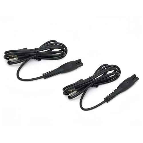 Qjin USB Charger Cable for Philips Sonicare Cordless Power Flosser 3000, 2 Pack