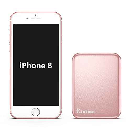 Kintion Pocket Mirror, 1X/3X Magnification LED Compact Travel Makeup Mirror with Light for Purse, 2-Sided, Portable, Folding, Handheld, Small Lighted Mirror for Gift, Rose Gold
