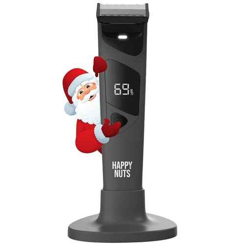 HAPPY NUTS The Ballber Pro Electric Groin & Body Hair Trimmer for Men - Mens Body Groomer Kit for Privates - Waterproof Shaver for Hard to Reach Areas