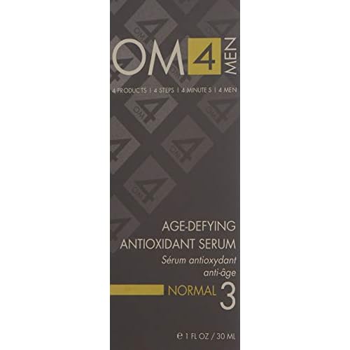 Organic Male OM4 Normal STEP 3: Age-Defying Antioxidant Serum - Men anti-aging light facial Vitamin C solution refines fine lines and wrinkles for men