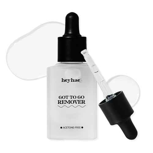 Heyhae Got To Go Remover - Semi-Cured Gel Nail Strip Remover | Non-drying Hypoallergenic Solution | Gentle and Moisturizing Acetone Free Formula