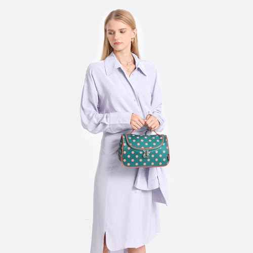Yeiotsy Travel Cosmetic Bag ? Polka Dots Makeup Travel Organizer, Hanging Toiletry Bag for Women